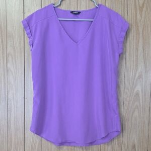 Express Lavender V-Neck Blouse